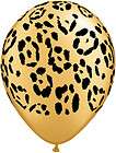 LEOPARD Animal Print Latex Balloons jungle party gold