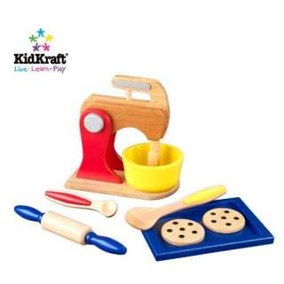 New KidKraft Wooden Toy Primary Baking Kitchen Set 8 pc  