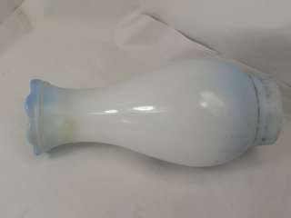 Clear Glass Frosted White And Blue Chimney Shade  