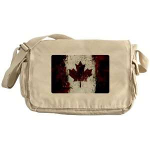   Khaki Messenger Bag Canadian Canada Flag Painting HD 