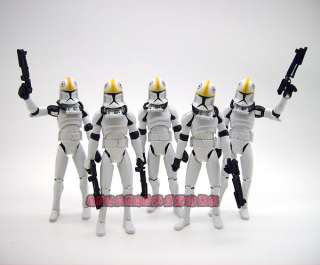 5X Pcs Star Wars Clone Wars Clone Trooper Pilot 3.75 Figure  