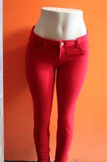 color fashion Stretch cotton moleton jegging skinny pants red S,M,L 