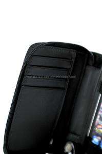 NWT COACH IPHONE 4 BLK LEATHER PHONE CASE COVER WALLET 100%