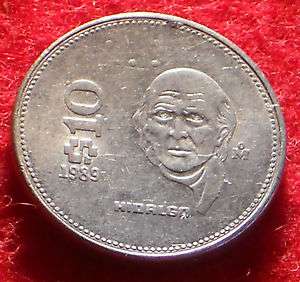 Mexico 1989 $10 Pesos Hidalgo Mexican Coin  