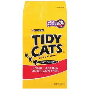 Tidy Cats Clay Cat Litter for Multiple Cats, Long Lasting Odor Control 
