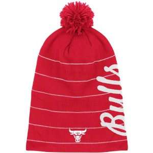 Chicago Bulls Womens adidas Originals Red Courtside Diva Pom Knit Hat 