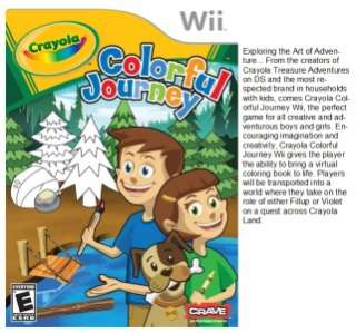 New Crayola Colorful Journey WII, Nintendo Wii Video Game 650008500455 
