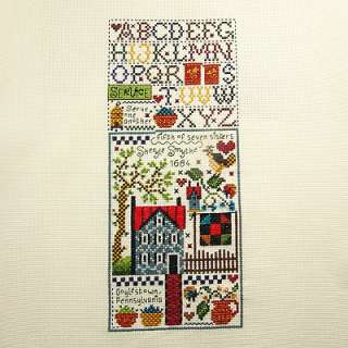 Finished Completed Country Alphabet Cross Stitch Sampler  