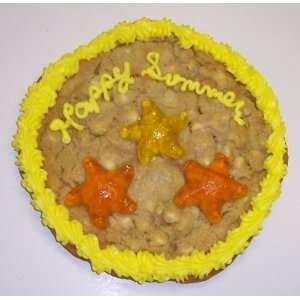 Scotts Cakes 2 lb. Chocolate Chip Cookie Cake with Tropical Punch and 