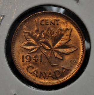 1941 Canada 1 Cent graded MS 63  