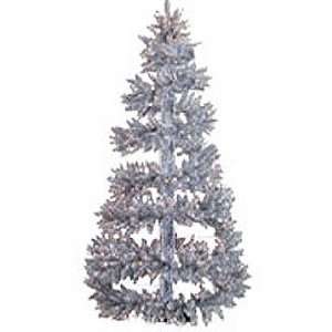   Silver Spiral Bubble Christmas Tree   Clear Lights