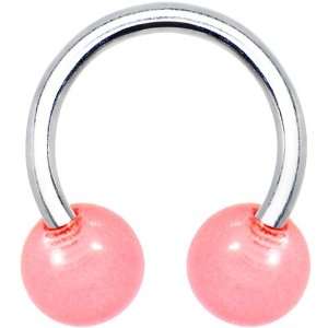  Pink Glow N Dark Horseshoe Circular Barbell Jewelry