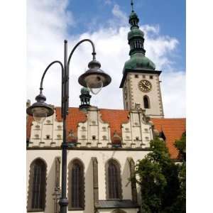 Lords Transfiguration Church in City Center of Tabor, Prague, Czech 