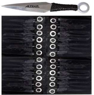 Steel Kunai Spikes Throwing Knives   24 Pc Silver Knife Set  