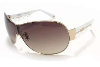  Coach Leanne S566 Sunglasses S 566 Golden/White 718 Frame 