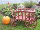 SMALL RUSTIC WHEELBARROW, WELL BUILT., PUMPKIN WAGON RUSTIC DECOR 