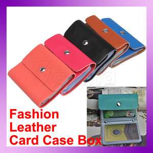 Fashion Stylish Leather Business Credit ID Name Card Case Leather 