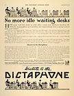 1912 Ad Dictaphone Stenographer Typist Dictate Machine   ORIGINAL 