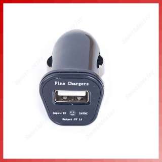   Mini Car USB Charger Adapter For Cell phone  MP4 Black  