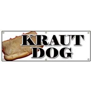   KRAUT DOG BANNER SIGN weiner sauerkraut hot dog Patio, Lawn & Garden