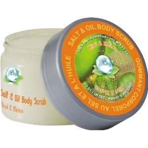 Veris Dead Sea Cosmetics, Salt & Oil Body Scrub, Kiwi & Melon , 100% 
