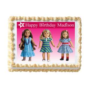 AMERICAN GIRL DOLL Edible Party Cake Image Topper  