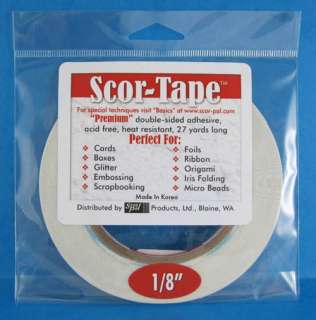 Scor Tape Adhesive 1/8 x 27yd by Scor Pal   Value  