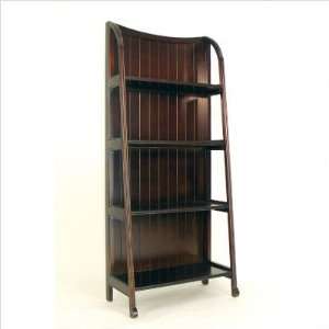   Stand Shelf Unit Book Case w/ Mocha Wood Finish Furniture & Decor