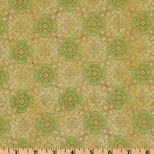   Cosmos Damask Antique Lemon Fabric By The Yard Arts, Crafts & Sewing