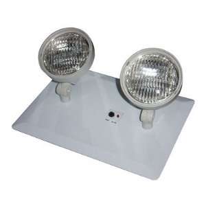  Recessed Twin Head Emergency Light with White Housing 