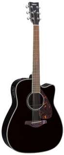 Yamaha FGX730SC Acoustic Electric Guitar, Black  