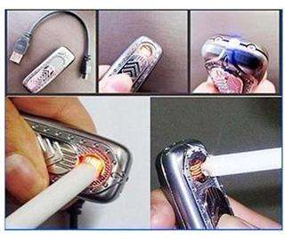 Rechargeable USB Electronic Lighter Power Battery Cigarette Cigar 