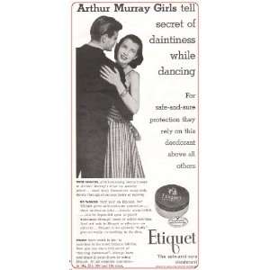   1947 Deodorant Ad with Arthur Murray Dancing Girl 