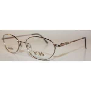 Bob Mackie Ophthalmic Eyewear Metal Oval 123 #107 Mt Bronze Silver