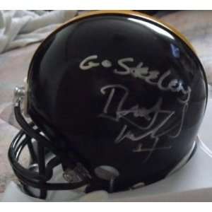 Bret Michaels Signed Pittsburgh Steelers Mini Helmet   Autographed NFL 