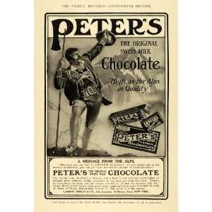 1906 Ad Peters Swiss Milk Chocolate Lamont Corliss NY   Original 