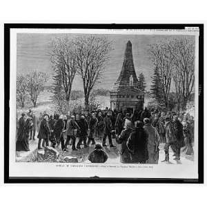  Burial,Cornelius Vanderbilt,mourners,tomb,coffin,1877 