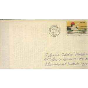 Eddie Miller Signed 1971 Envelope Jsa Coa 1912 Browns   MLB Cut 