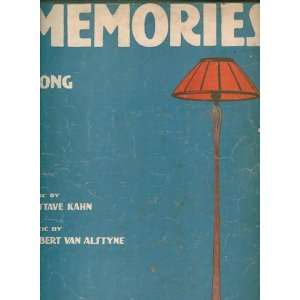    Memories Lyric Gustave Kahn, Music by Egbert van alsyne Books