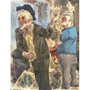  FRAMED oil paintings   George Grosz   24 x 32 inches   New 