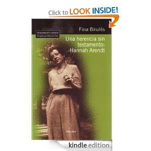 Una herencia sin testamento Hannah Arendt (Spanish Edition) [Kindle 