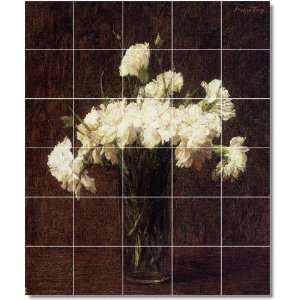 Henri Fantin Latour Flowers Custom Tile Mural 2  30x36 using (30) 6x6 