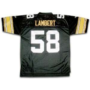 Jack Lambert Reebok Premier Pittsburgh Steelers Black Football Jersey