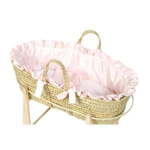  Pink Silky Moses Basket Baby
