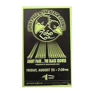 Jimmy Page Black Crowes Denver 2000 Concert Poster