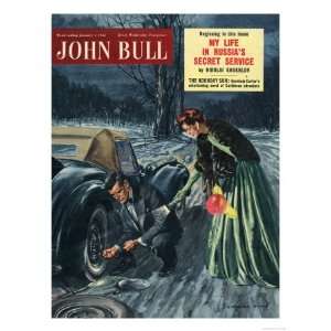 John Bull, Motoring Flat Tyre Magazine, UK, 1955 Premium Poster Print 