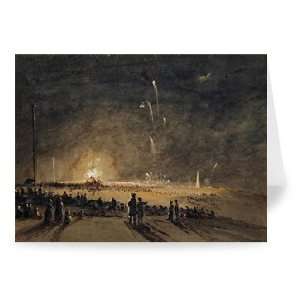  A Fireworks Display (w/c on paper) by John Wilson 