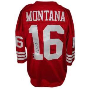  Joe Montana San Francisco 49ers Autographed Authentic Red 