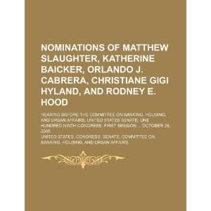  Nominations of Matthew Slaughter, Katherine Baicker 