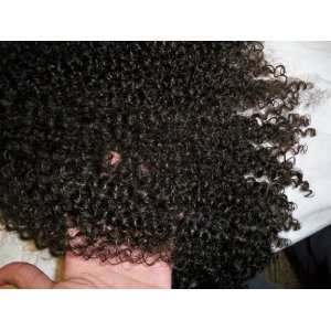  100% Mongolian virgin Tight Kinky Curly 18 1B Beauty